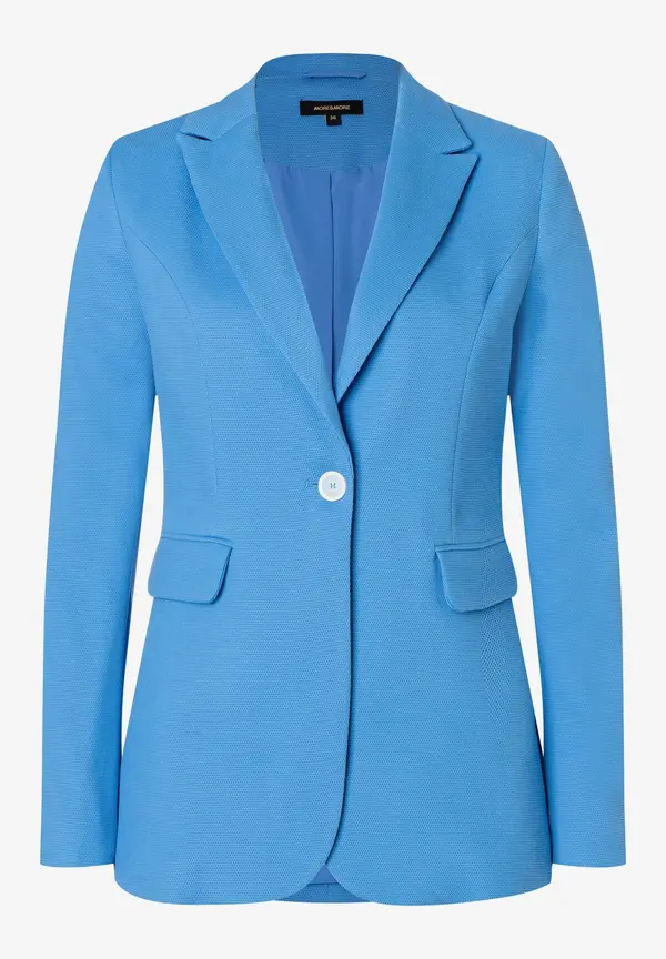 More & More strukturierter Blazer, blue breeze, Frühjahrs-Kollektion Bis zu 60% Rabatt