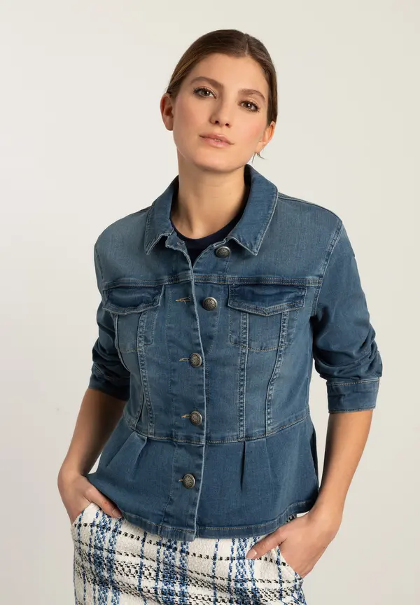 More & More Jeansjacke mit Schößchen, Frühjahrs-Kollektion Bis zu 65% Rabatt