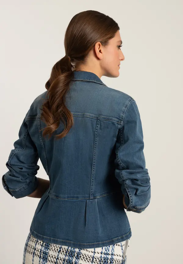 More & More Jeansjacke mit Schößchen, Frühjahrs-Kollektion Bis zu 65% Rabatt
