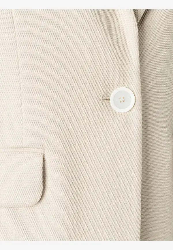More & More strukturierter Blazer, almond, Frühjahrs-Kollektion Sonderangebot der Fabrik