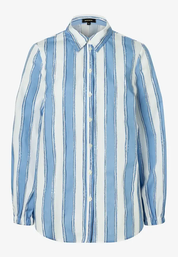 More & More Hemdbluse mit Streifenprint, blau/weiß, Frühjahrs-Kollektion Vierteljährliche Förderung