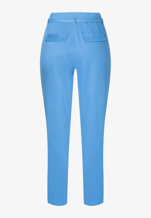 More & More strukturierte Anzughose mit Gürtel, blue breeze, Frühjahrs-Kollektion Bis zu 55% Rabatt