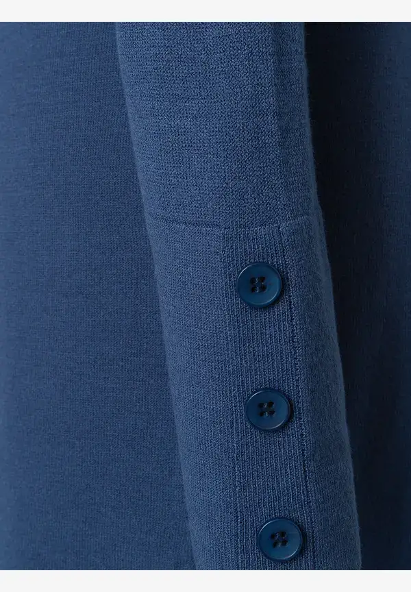 More & More langer Cardigan, estate blue, Frühjahrs-Kollektion 50% Rabatt mit kostenlosem Versand