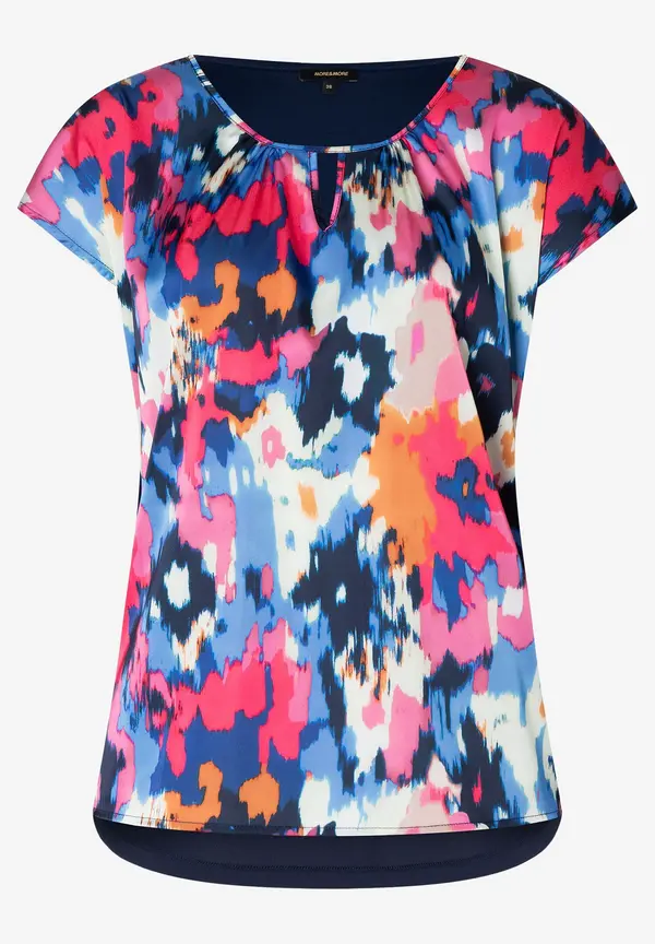 More & More Blusenshirt mit abstraktem Print, Frühjahrs-Kollektion Begrenzt auf 3 Tage