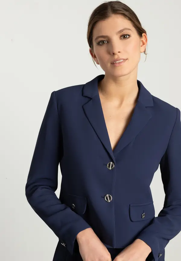 More & More kurzer Blazer, estate blue, Frühjahrs-Kollektion Black Friday Preise