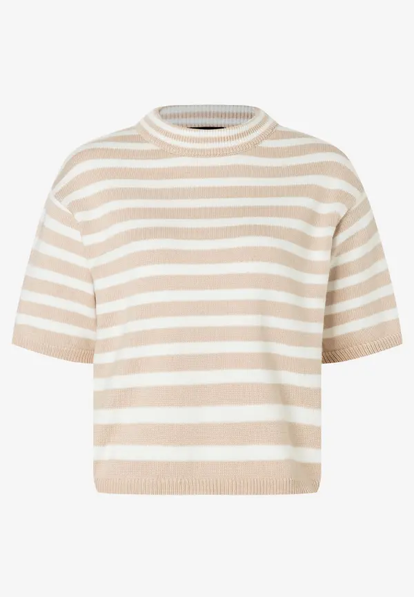 More & More kurzer Ringelpullover, beige/ecru, Frühjahrs-Kollektion Online