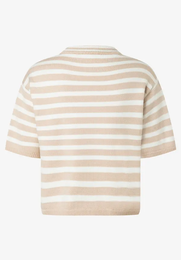 More & More kurzer Ringelpullover, beige/ecru, Frühjahrs-Kollektion Online