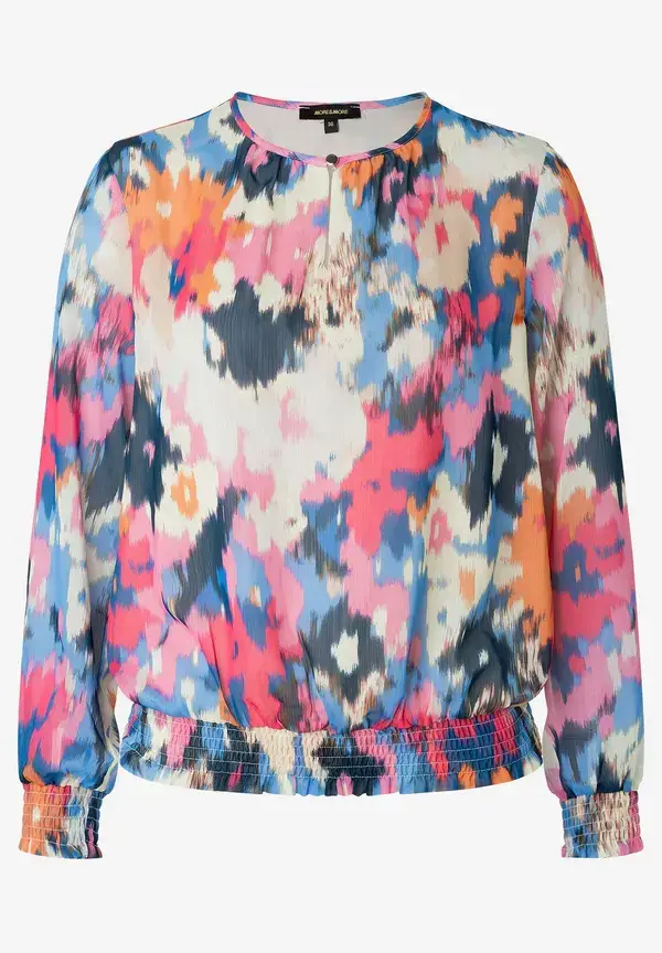 More & More Chiffonbluse mit abstraktem Print, Frühjahrs-Kollektion Hotsell