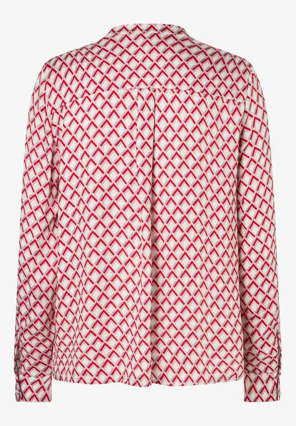 More & More Viskosebluse, rot/rosa/ecru, Herbst-Kollektion Blitzverkäufe