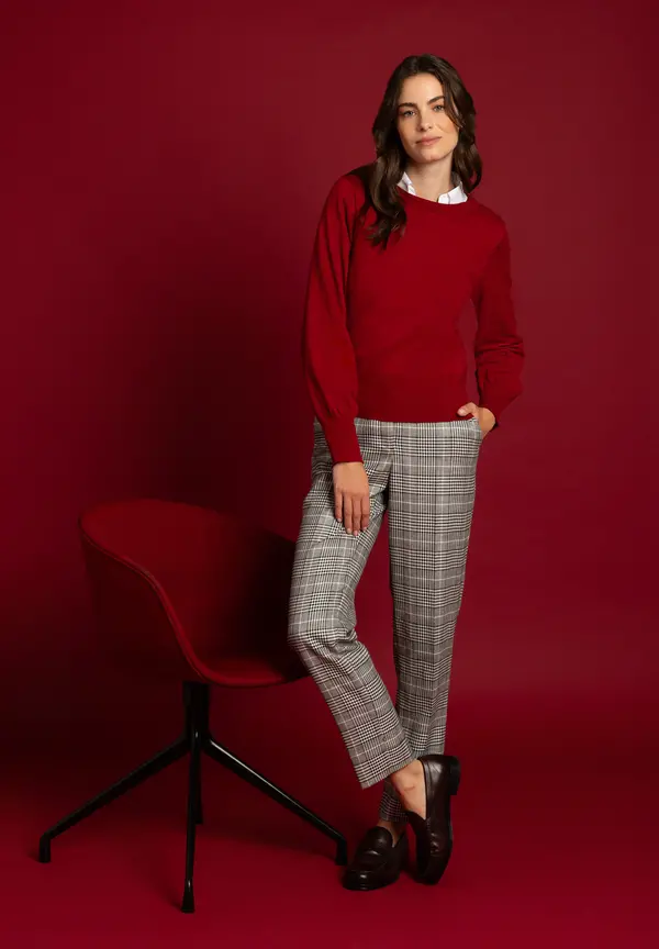 More & More Feinstrickpullover, rot, Herbst-Kollektion Sonderangebot