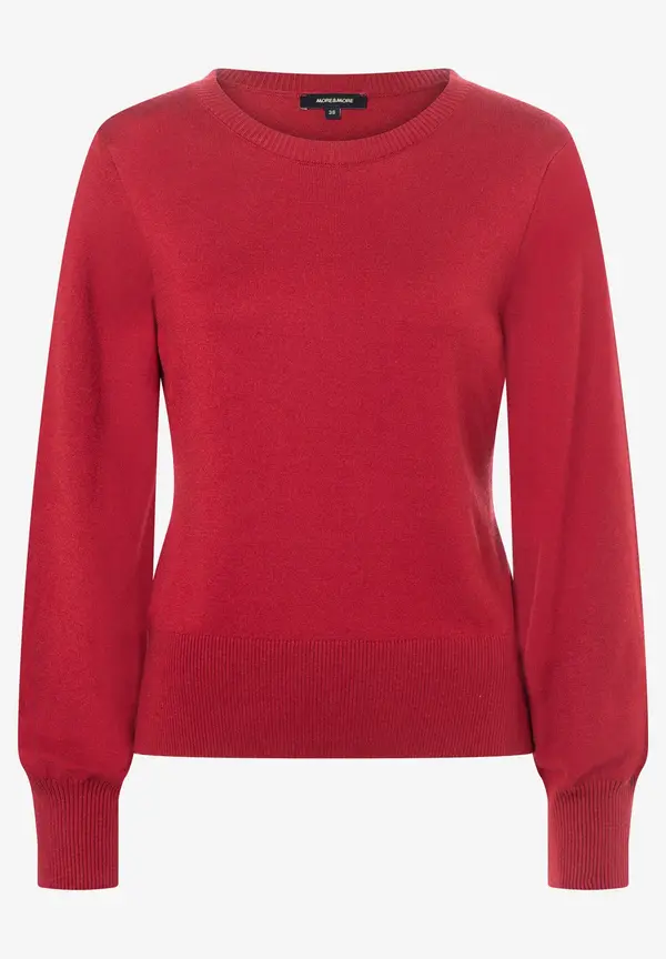 More & More Feinstrickpullover, rot, Herbst-Kollektion Sonderangebot