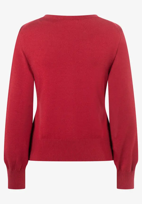 More & More Feinstrickpullover, rot, Herbst-Kollektion Sonderangebot
