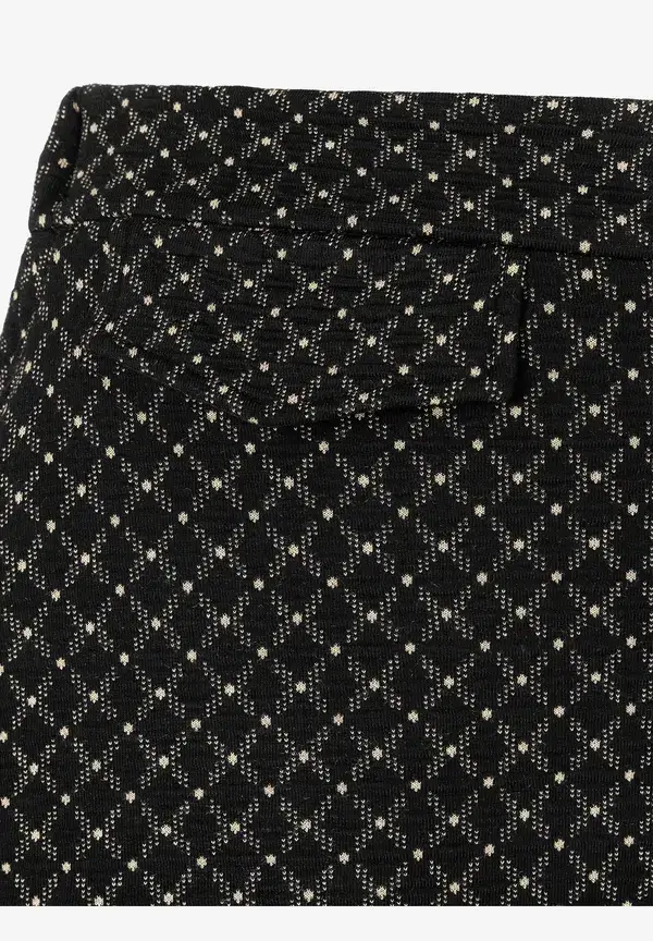 More & More Jerseyrock mit Struktur, schwarz/beige, Herbst-Kollektion Großer Ausverkauf