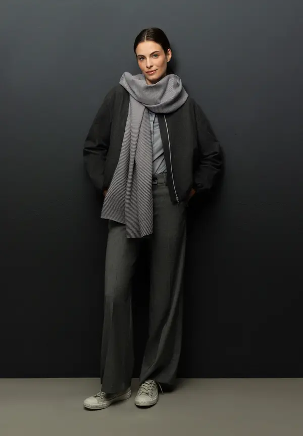 More & More Plissée-Schal, grau, Herbst-Kollektion Preisnachlass