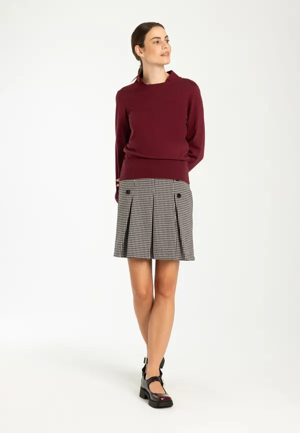More & More Feinstrickpullover, bordeaux, Herbst-Kollektion Cyber Monday