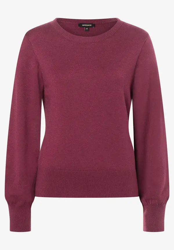 More & More Feinstrickpullover, bordeaux, Herbst-Kollektion Cyber Monday