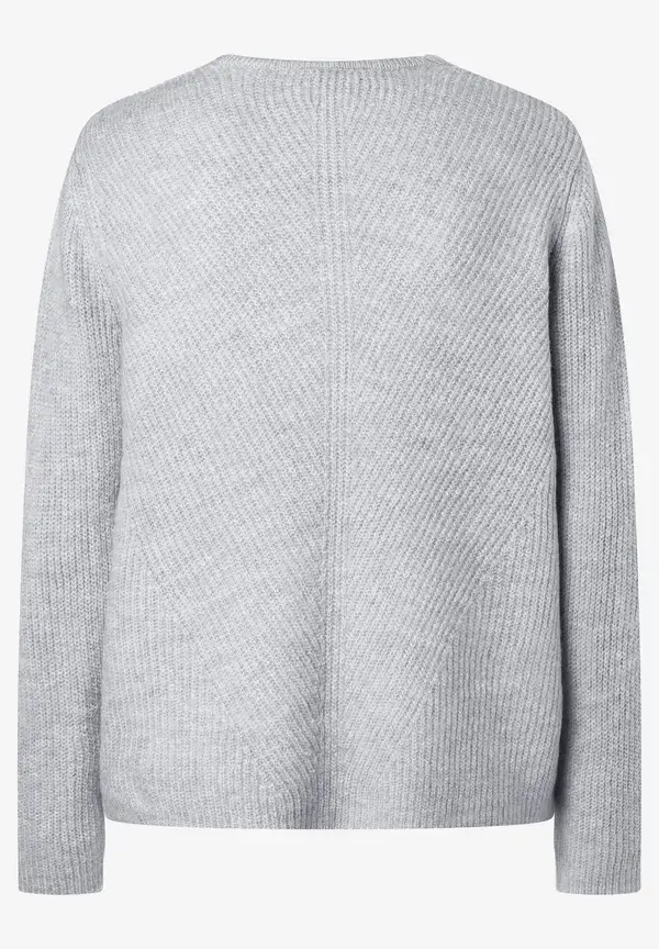 More & More V-Neck Pullover, grau, Herbst-Kollektion Weihnachtsangebot