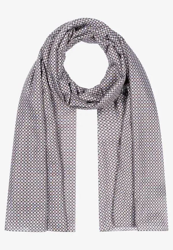 More & More Schal mit Minimal-Print, beige/schwarz/ecru, Herbst-Kollektion Osterangebot