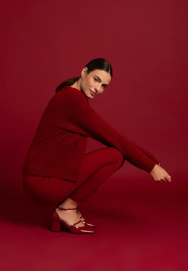 More & More Rippen-Strickjacke, rot, Herbst-Kollektion Jubiläumsangebot