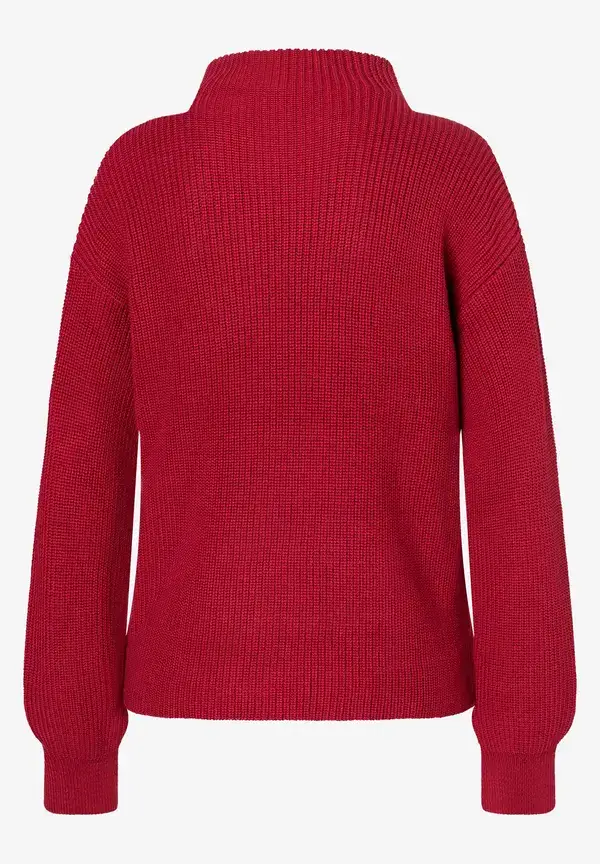 More & More Rippstrick-Pullover, rot, Herbst-Kollektion Online Outlet