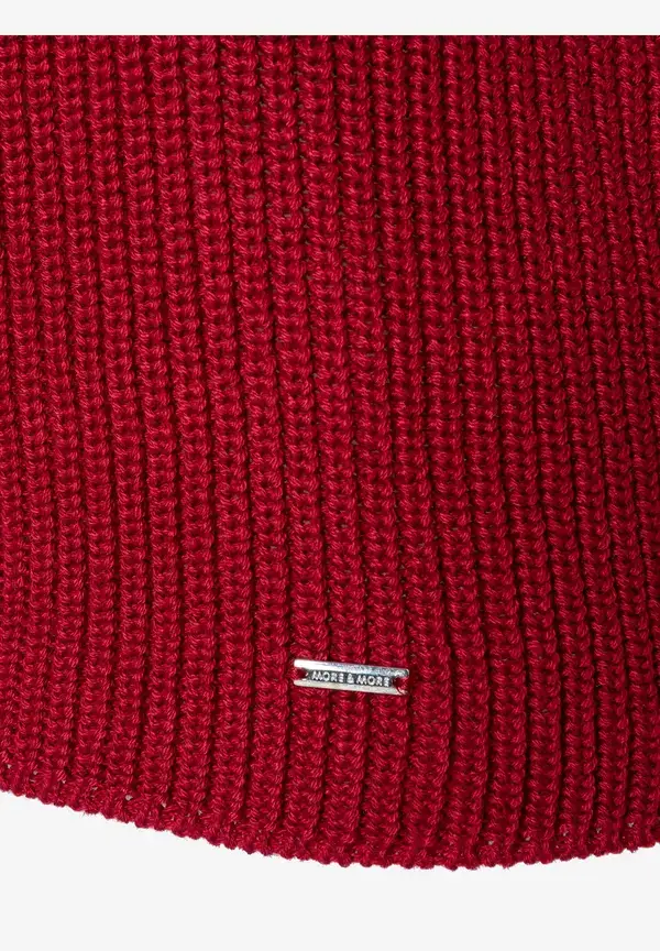 More & More Rippstrick-Pullover, rot, Herbst-Kollektion Online Outlet