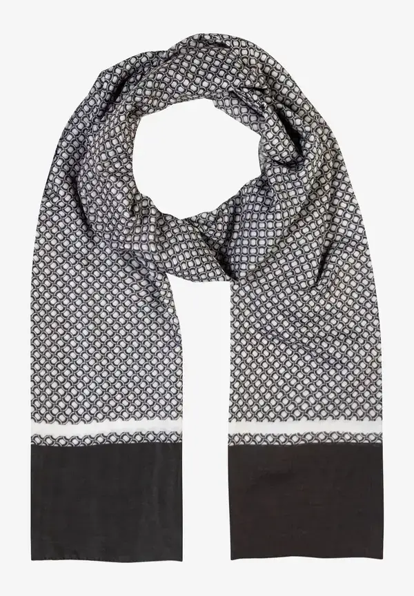 More & More Printschal, schwarz/beige/ecru, Herbst-Kollektion Blitzangebot