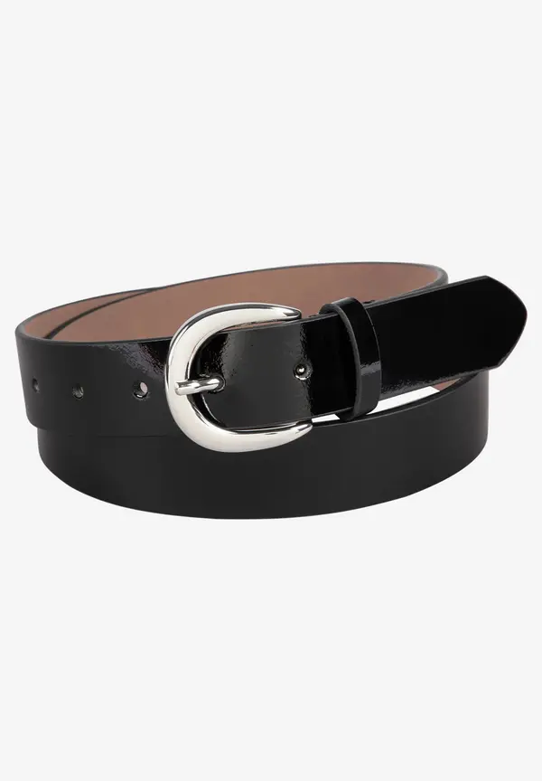 More & More Lackleder-Gürtel, schwarz, Herbst-Kollektion Große Rabatte