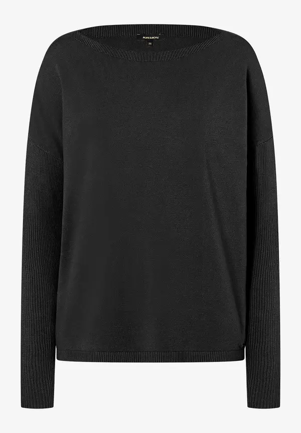 More & More Feinstrick Pullover, schwarz, Herbst-Kollektion Räumungsverkauf