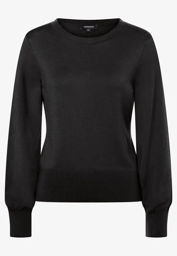 More & More Feinstrickpullover, schwarz, Herbst-Kollektion Sonderangebote