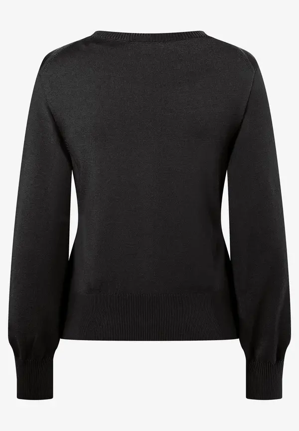 More & More Feinstrickpullover, schwarz, Herbst-Kollektion Sonderangebote