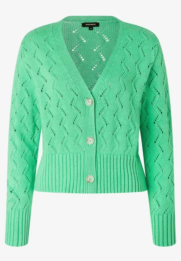 More & More Ajour Cardigan, march green, Frühjahrs-Kollektion Neueste Stile