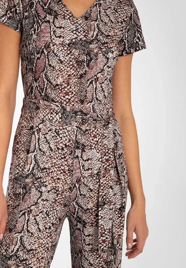 More & More Jersey Jumpsuit, Snakeprint, Herbst-Kollektion Letzter Tag