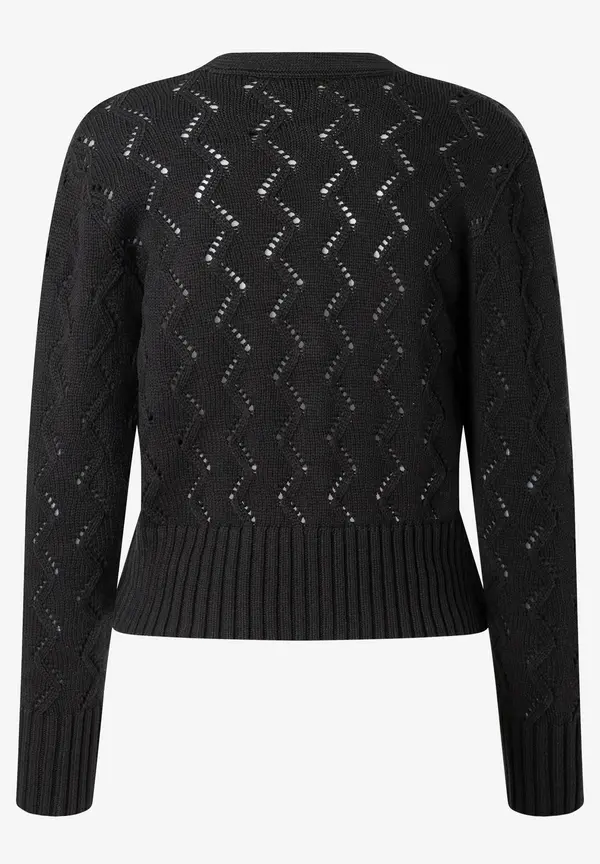 More & More Ajour Cardigan, schwarz, Frühjahrs-Kollektion Vierteljährliche Förderung