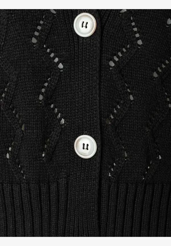 More & More Ajour Cardigan, schwarz, Frühjahrs-Kollektion Vierteljährliche Förderung