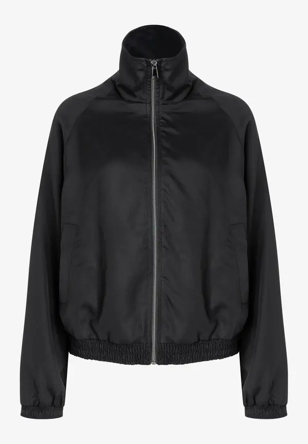 More & More Blouson mit gesmoktem Saum, schwarz, Frühjahrs-Kollektion Nur noch ein Tag übrig