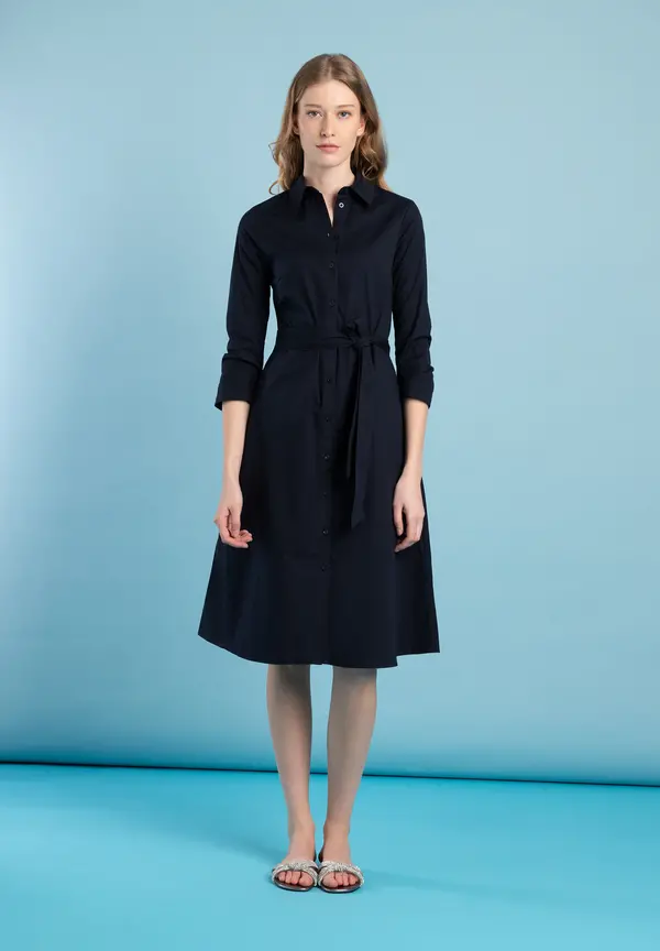 More & More Hemdblusenkleid, marine, Frühjahrs-Kollektion Clearance-Verkauf