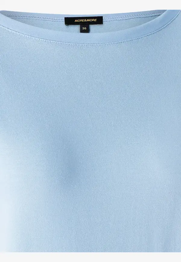 More & More T-Shirt mit Chiffonkante, hellblau, Frühjahrs-Kollektion Auslauf