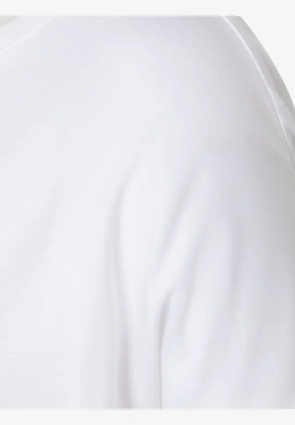 More & More T-Shirt mit Chiffonkante, weiß, Frühjahrs-Kollektion im Angebot