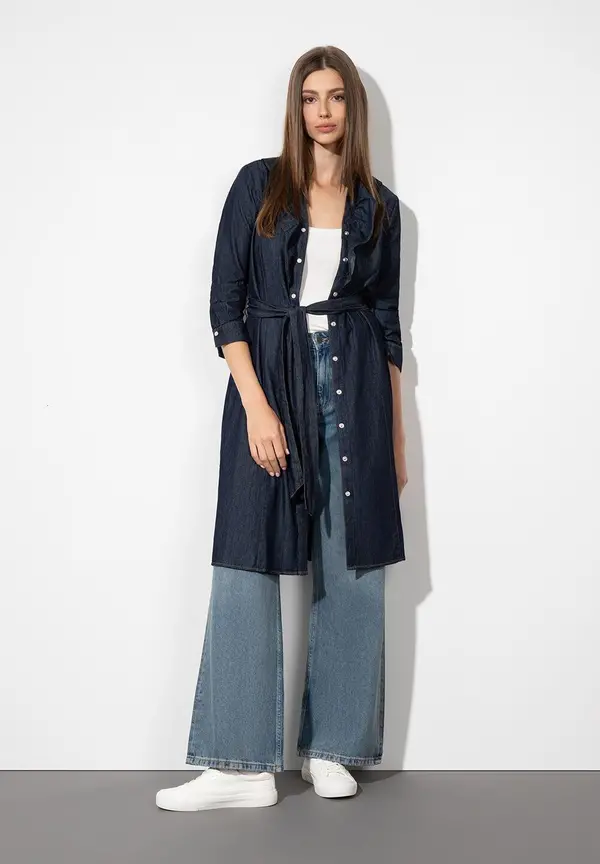 More & More feminines Jeanskleid, dark blue denim Exklusivangebot