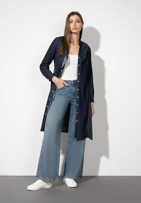More & More feminines Jeanskleid, dark blue denim Exklusivangebot