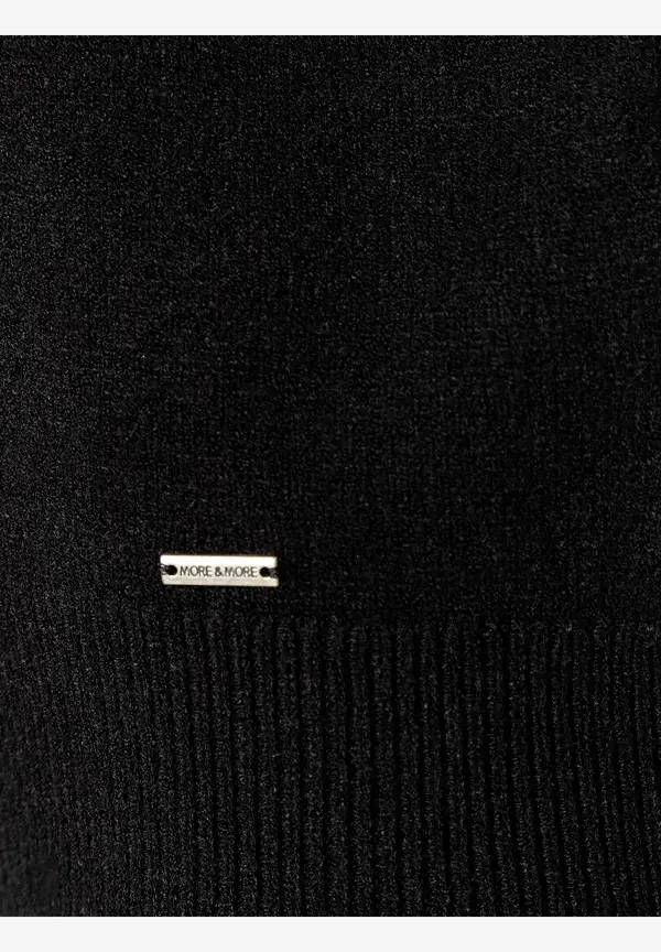 More & More Pullover mit Volantärmel, schwarz, Herbst-Kollektion Black Friday