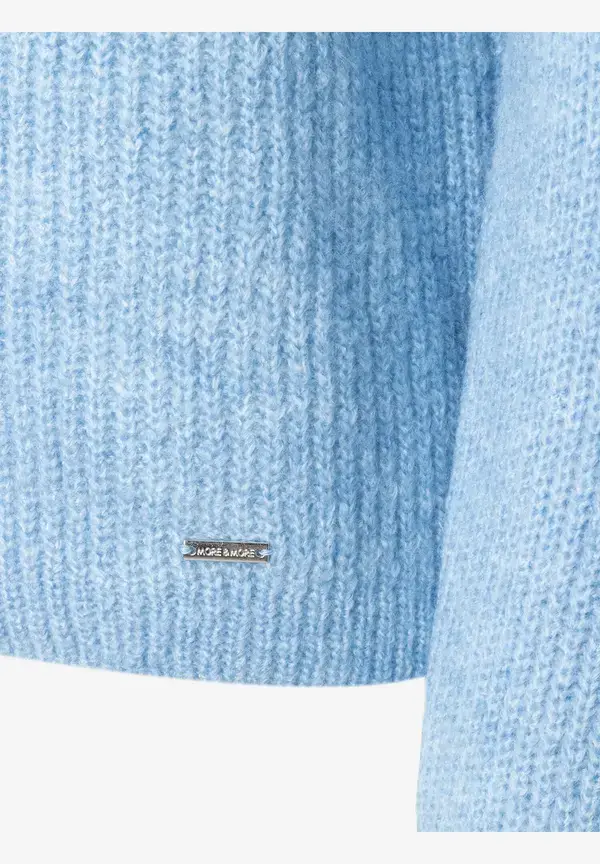 More & More V-Neck Pullover, hellblau, Herbst-Kollektion Weihnachtsangebot