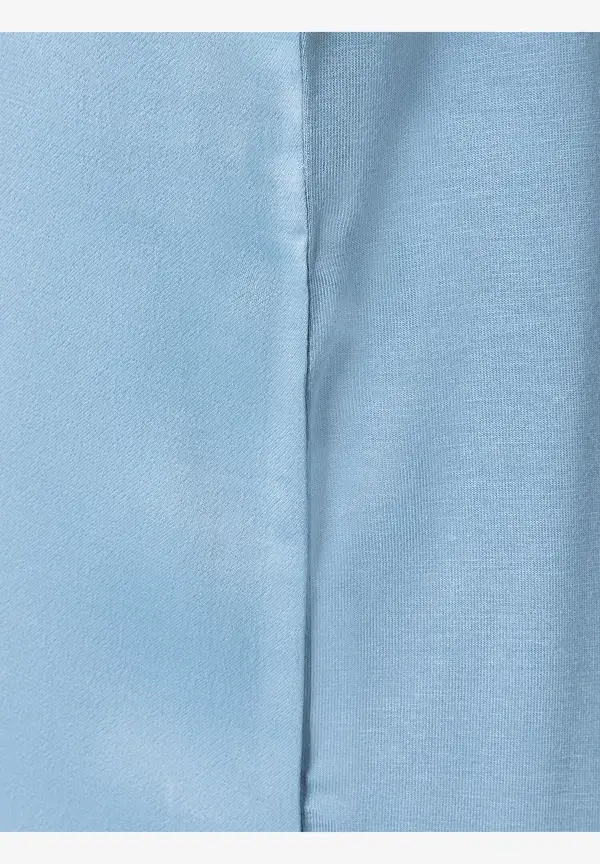 More & More Shirt mit Satinfront, hellblau Muttertagsangebot