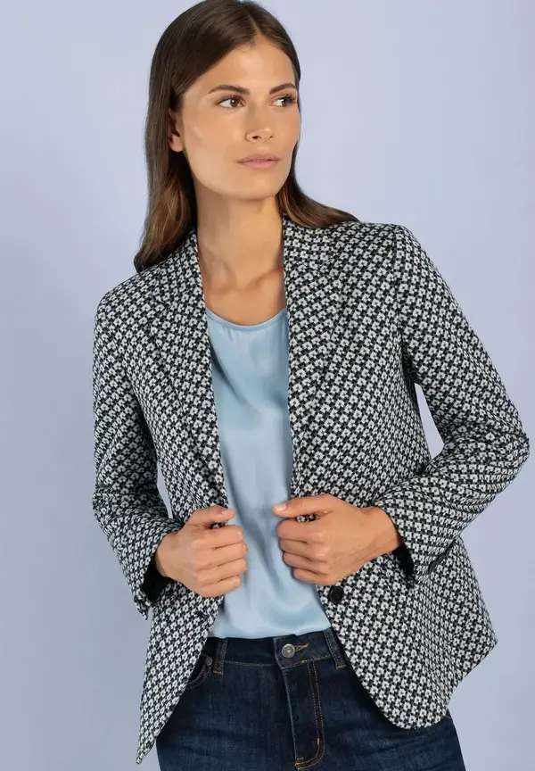 More & More Jerseyblazer, Mini-Jacquard Valentinstagsangebot