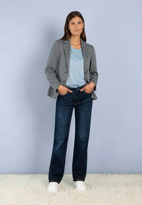 More & More Jerseyblazer, Mini-Jacquard Valentinstagsangebot
