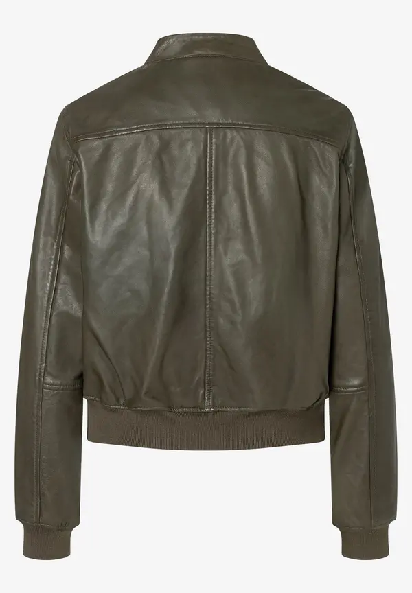 More & More Lederblouson, oliv Lagerräumung