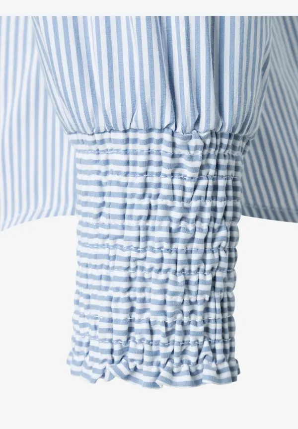 More & More Streifenbluse, hellblau/weiß Top Angebot