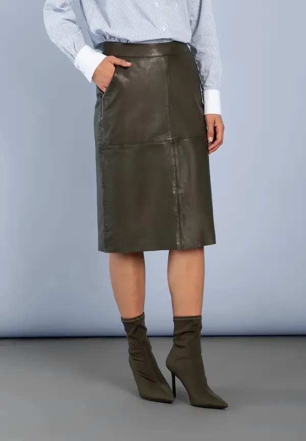 More & More Lederrock, oliv Online Outlet