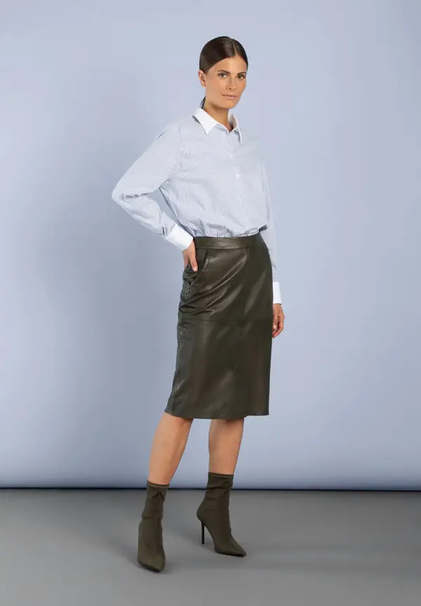 More & More Lederrock, oliv Online Outlet