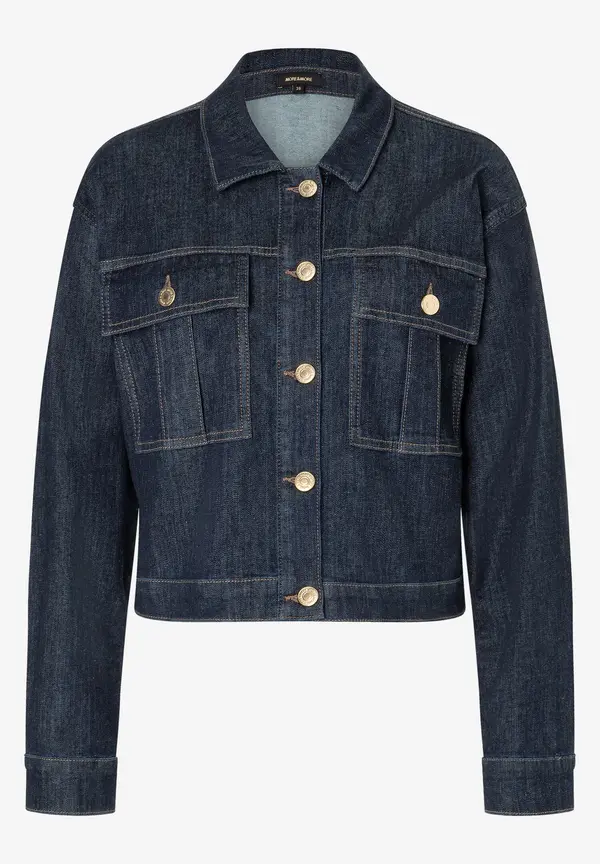 More & More Jeansjacke, dark blue denim Große Rabatte